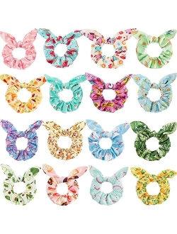 Willbond 16 Pieces Cute Hair Scrunchies Kawaii Colorful Hair Scrunchies Cute Unicorn Rainbow Mermaid Dog Printing Hair Scrunchy Ponytail Holder Hair Ties Accessories for 