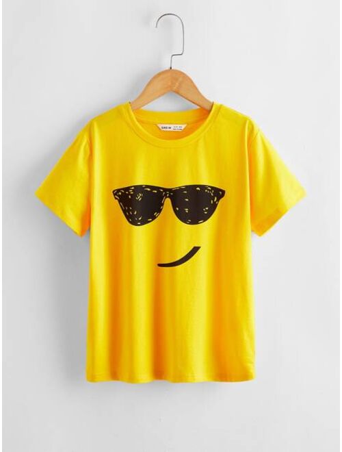 SHEIN Boys Cartoon Graphic Tee