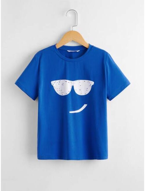 SHEIN Boys Cartoon Graphic Tee