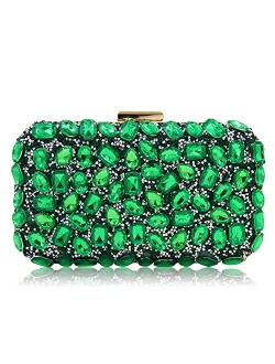 Clutch Purses For Women, Crystal Clutches Evening Bags Gemstone Clutch Purse For Wedding Party