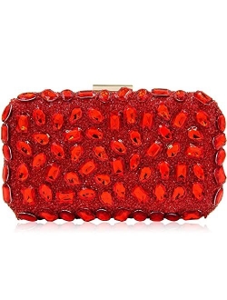 Clutch Purses For Women, Crystal Clutches Evening Bags Gemstone Clutch Purse For Wedding Party