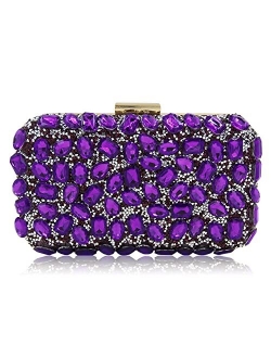 Clutch Purses For Women, Crystal Clutches Evening Bags Gemstone Clutch Purse For Wedding Party