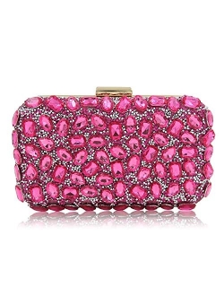 Clutch Purses For Women, Crystal Clutches Evening Bags Gemstone Clutch Purse For Wedding Party