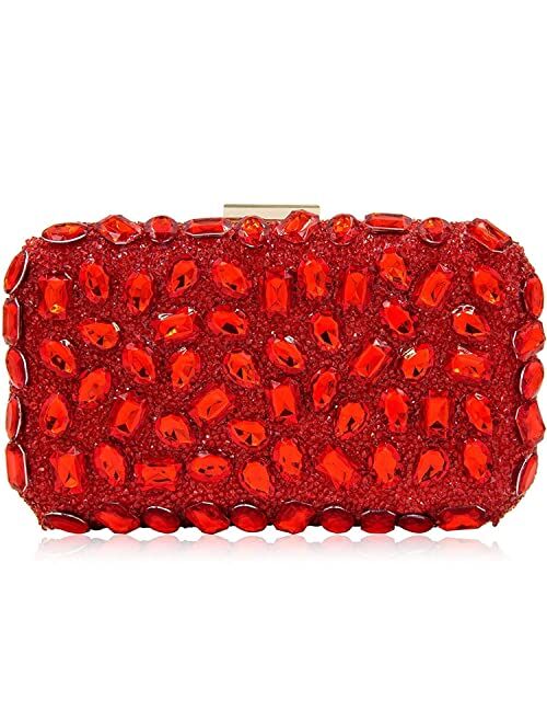 Milisente Clutch Purses For Women, Crystal Clutches Evening Bags Gemstone Clutch Purse For Wedding Party