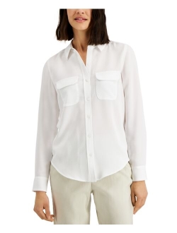 Petite Utility Shirt, Created for Macy's