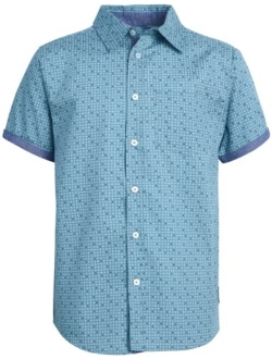 Ben Sherman Boys Shirt Casual Short Sleeve Button Down Collared Shirt (Size: 4-18)