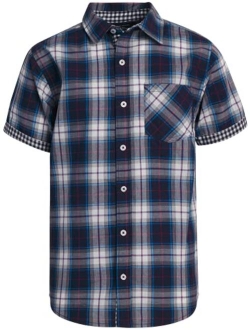 Ben Sherman Boys Shirt Casual Short Sleeve Button Down Collared Shirt (Size: 4-18)