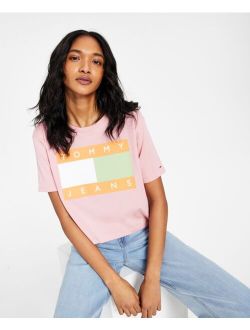 TOMMY JEANS Women's Color Flag Logo T-Shirt