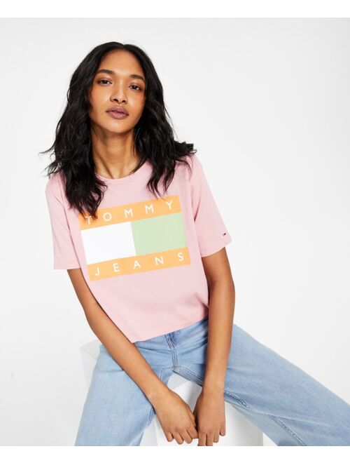 TOMMY JEANS Women's Color Flag Logo T-Shirt