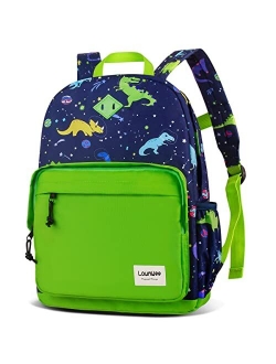 Lounwee Kids Backpack for Boys Girls: Cute Waterproof Dinosaur Toddler Bookbag for Preschool Kindergarten Daycare