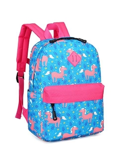 Vanaheimr Kid Toddler Backpack for Teen Boys Classic Green Flamingos Teen Preschool Backpack Kindergarten Daycare School Bag