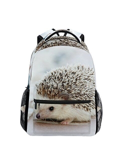 Senya Hedgehog School Backpack for Boys Girls Bookbag Travel Bag