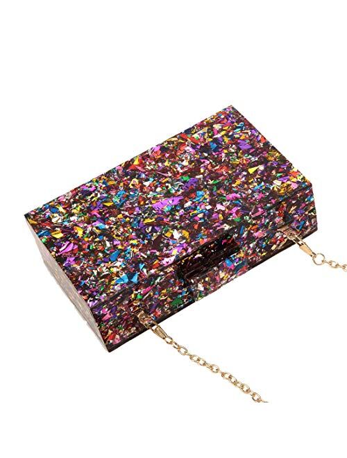 LETODE Acrylic Clutch Bags Purse Perspex Bag Handbags for Women