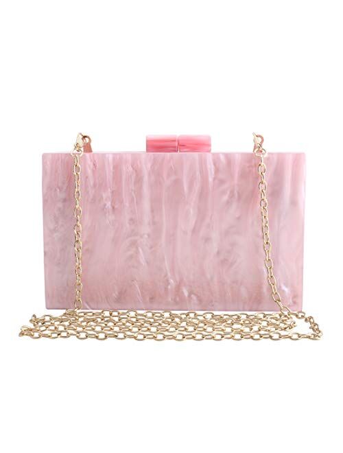 LETODE Acrylic Clutch Bags Purse Perspex Bag Handbags for Women