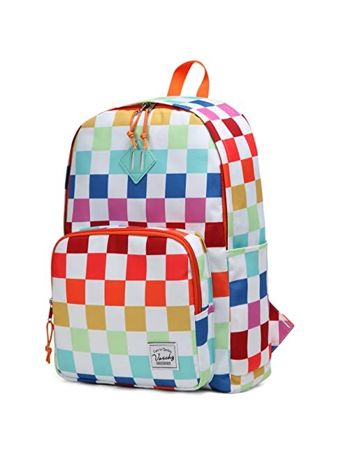 School Backpack,VASCHY Ultra Lightweight Backpack for Men Women Bookbag for Kids Teen Boys Girls White