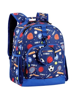 Choco Mocha 15-17 inch Boys School Backpack with Matching Coin Purse