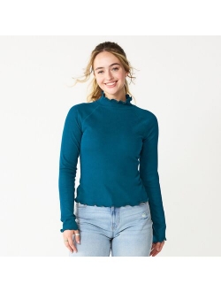 Juniors' SO Cozy Mockneck Top