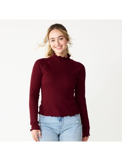 Juniors' SO Cozy Mockneck Top