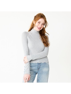 Juniors' SO Cozy Mockneck Top