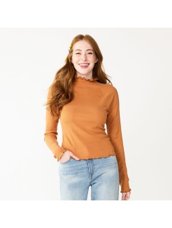 Juniors' SO Cozy Mockneck Top