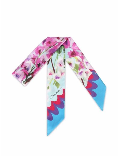 Dolce & Gabbana floral-print silk headscarf