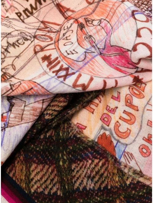 Faliero Sarti Roma-print scarf