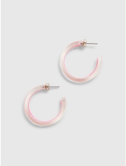 Chunky Enamel Hoop Earrings