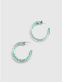 Chunky Enamel Hoop Earrings