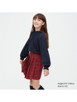 Smooth Cotton Frill Long-Sleeve T-Shirt