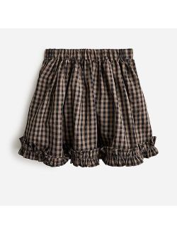 Girls' ruffle skirt in flannel