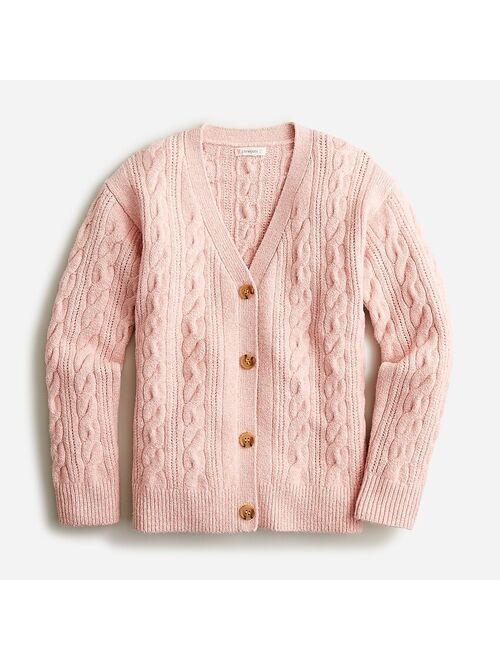 J.Crew Girls' oversized cotton cardigan sweater