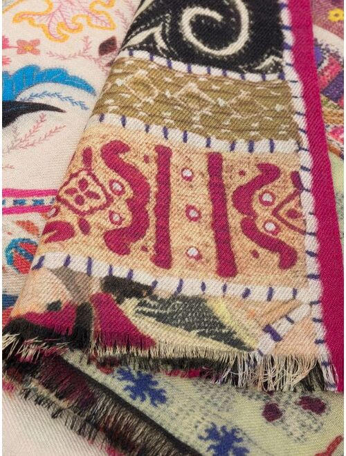 ETRO patterned jacquard scarf