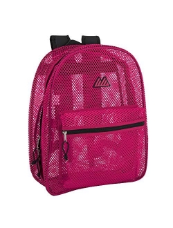 Summit Ridge Mesh Backpacks for Kids, Adults, School, Beach, and Travel, Colorful Transparent Mesh Backpacks with Padded Straps