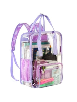 Clear backpack,VASCHY HeavyDuty Transparent See Through School Backpack BookBag