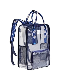 Clear backpack,VASCHY HeavyDuty Transparent See Through School Backpack BookBag