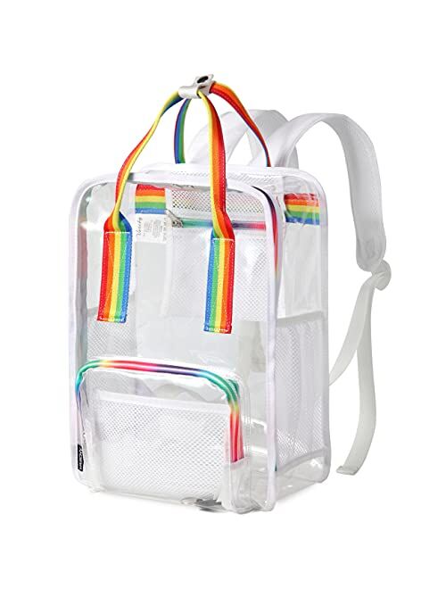 Clear backpack,VASCHY HeavyDuty Transparent See Through School Backpack BookBag