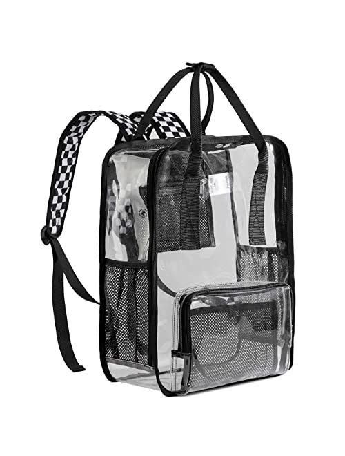 Clear backpack,VASCHY HeavyDuty Transparent See Through School Backpack BookBag