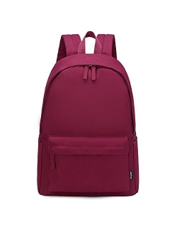 Abshoo Lightweight Casual Unisex Backpack for School Solid Color Boobags