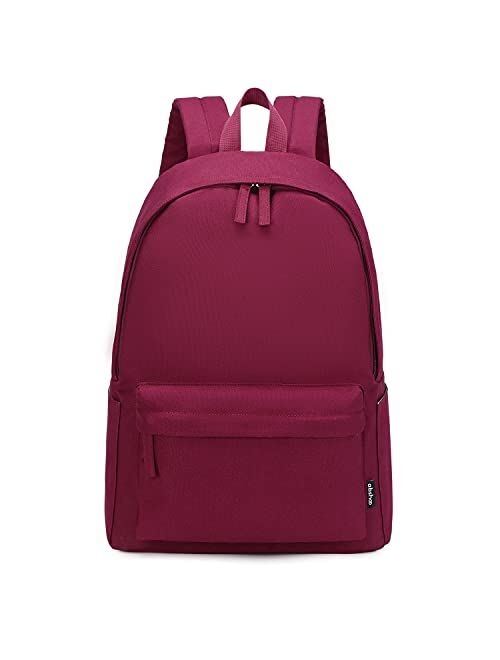 Abshoo Lightweight Casual Unisex Backpack for School Solid Color Boobags