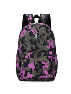 BEFUNIRISE Kids School Backpacks for Boys Girls Elementary Kindergarten Camo School Bags Bookbags for Primary Preschool