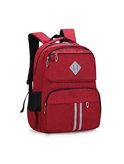 HOPYOCK Kids Backpacks for Boys,Multi-Pocket Primary and Middle School Bookbags for Boys with Reflective Design