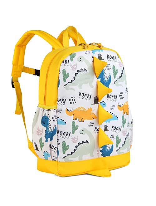 Dinosaur Toddler Backpack,VASCHY Cute Little Boys Girls Kids Schoolbag Bookbag w Chest Strap