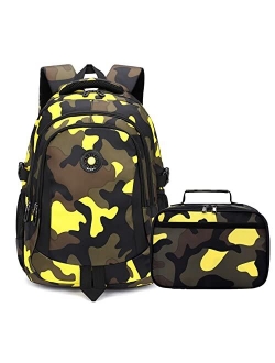 Yvechus School Backpack Casual Daypack Travel Outdoor Camouflage Backpack Christmas Presents for Boys and Girls