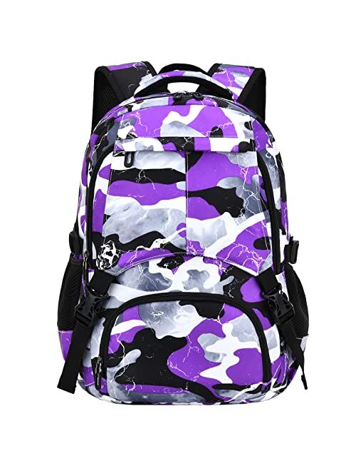 Yvechus School Backpack Casual Daypack Travel Outdoor Camouflage Backpack Christmas Presents for Boys and Girls