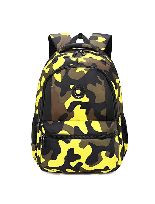 Yvechus School Backpack Casual Daypack Travel Outdoor Camouflage Backpack Christmas Presents for Boys and Girls