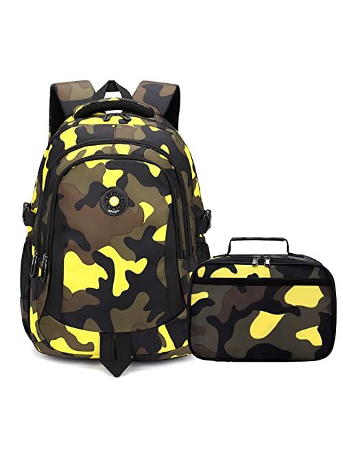 Yvechus School Backpack Casual Daypack Travel Outdoor Camouflage Backpack Christmas Presents for Boys and Girls