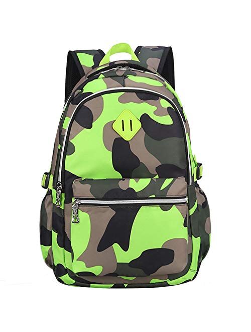 Yvechus School Backpack Casual Daypack Travel Outdoor Camouflage Backpack Christmas Presents for Boys and Girls