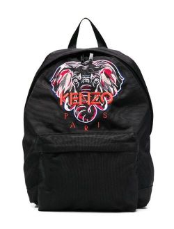 Kids embroidered-logo backpack