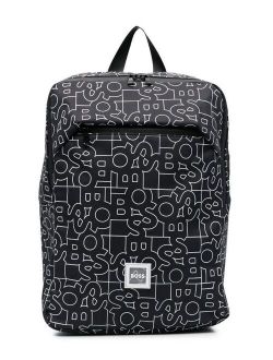 BOSS Kidswear all-over logo printed backpack