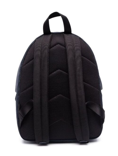 Emporio Armani Kids monogram logo-patch detail backpack